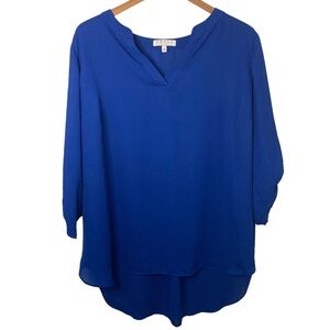 CHAUS Semi-Sheer Tunic Blouse Size 1X